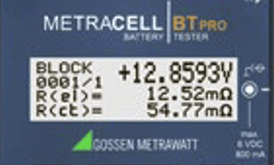 METRACELL BT PRO测试蓄电池内阻